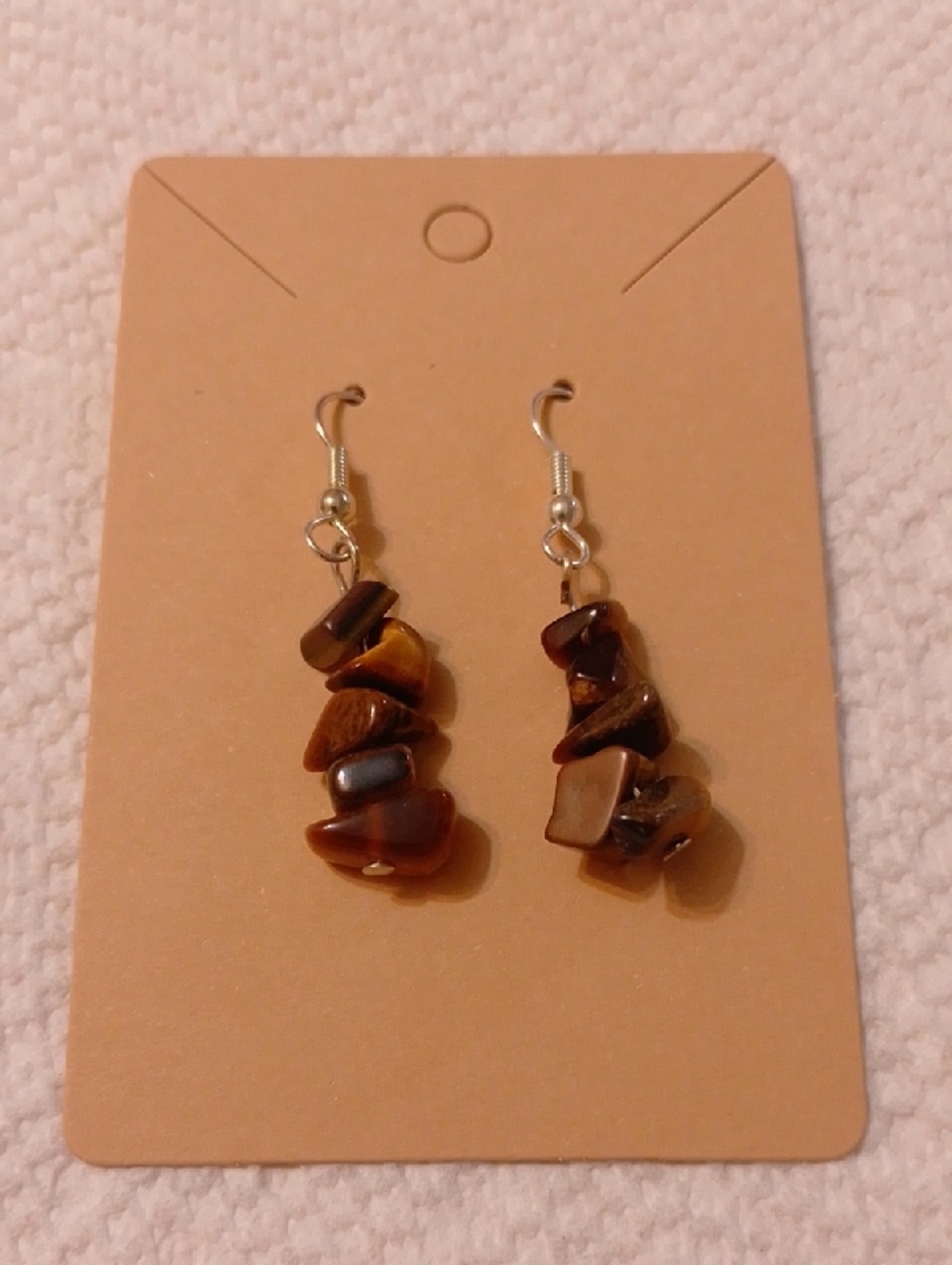*3/$20* New Tiger's Eye Semi Precious Gem Stone Dangle earrings